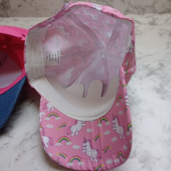 (Bundle) NWT 2 Girl's Baseball Caps with Adjustable Backs - Picture 3 of 4